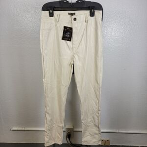 Shinestar Women's Super High Waist Skinny Ankle Leatherette Pants Size XL